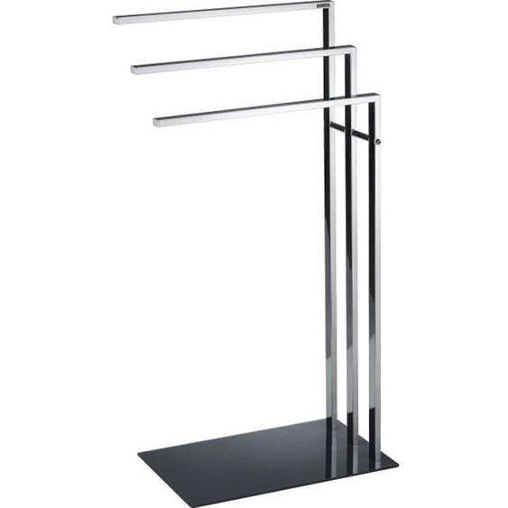 Porte-serviette à poser 3 barres VERRY - base en verre trempé