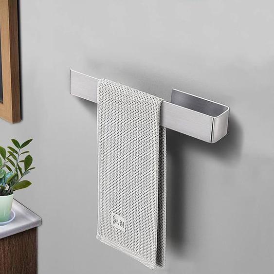 Porte Serviette Salle De Bain sans Percage Inoxydable Porte Serviette Adhesif pour Salle De Bain Et Cuisine Acier 25 Cm