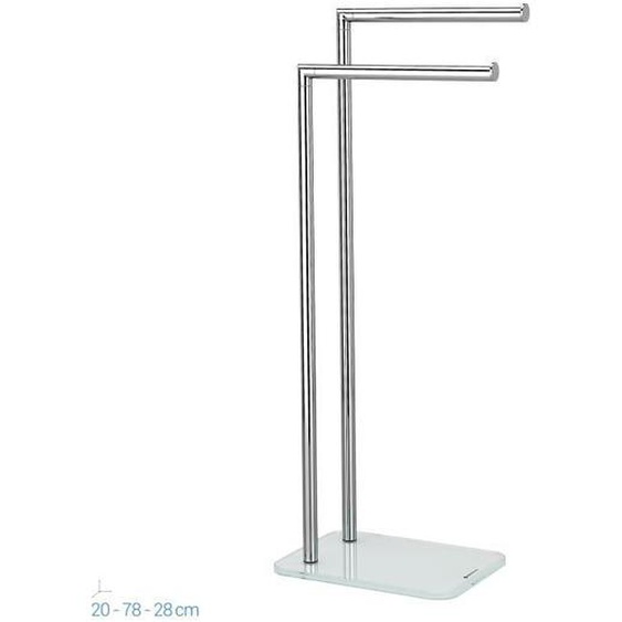 Porte Serviette sur pied en verre Blanc mod. Zero