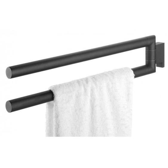 Porte-serviette TIGER Bold Noir - 2 barres en acier inoxydable - Elégance et chic
