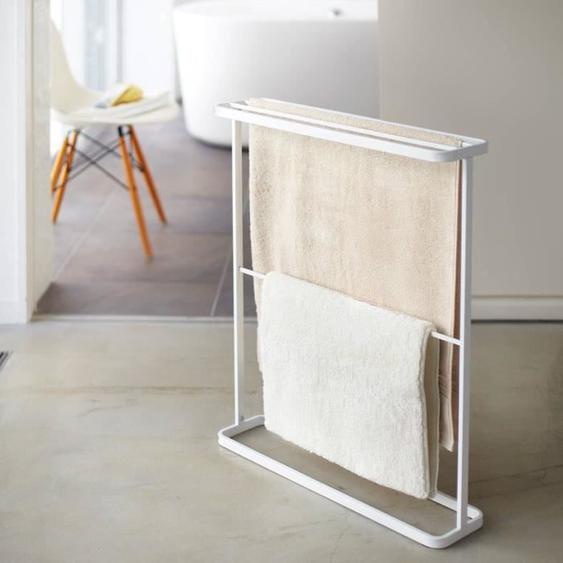 Porte-serviette triple en métal Dimension Produit : L 65 x H 75 x P 15 cm Blanc