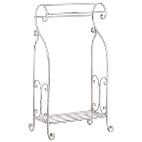 Porte-serviettes 3 barres en métal blanc effet vieilli LINARES