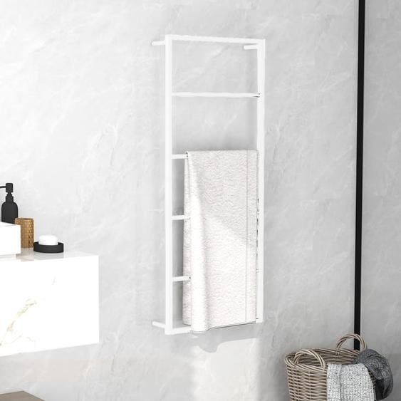Porte-serviettes Blanc 45x10x115 cm Acier