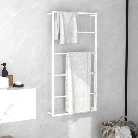 Porte-serviettes Blanc 60x10x116 cm Acier