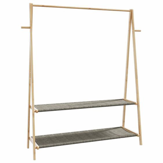 Porte-vêtement avec étagères 132x45,5x150,5 cm bambou