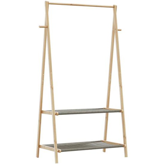 Porte-vêtement avec étagères 96x45,5x150,5 cm bambou