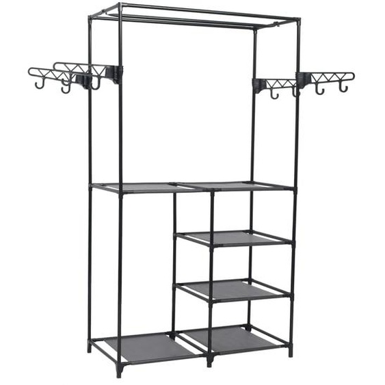 Porte-vêtements Acier et tissu non-tissé 87x44x158 cm Noir