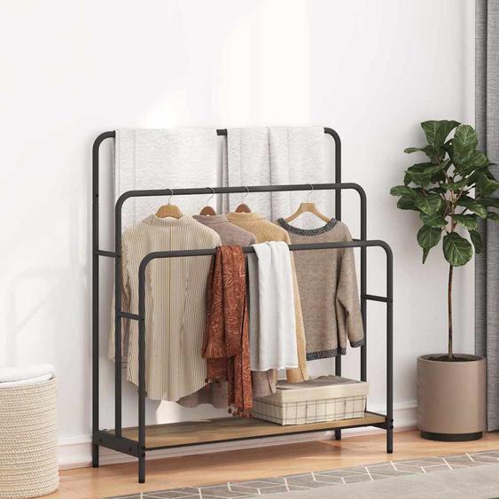 Porte-vêtements avec étagère chêne artisanal 90 x 30 x 100,5 cm