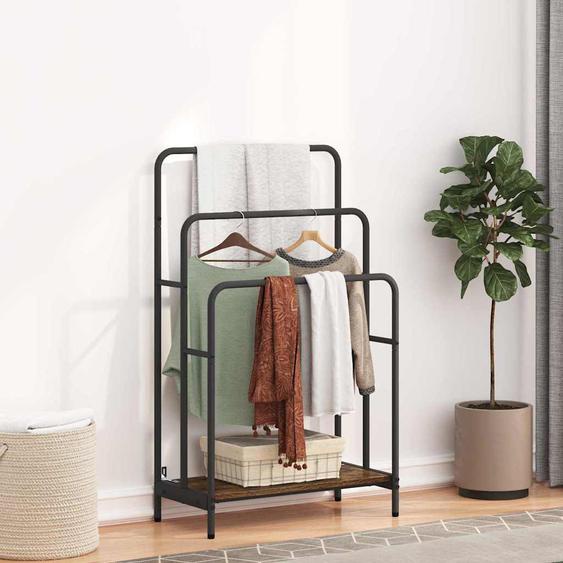 Porte-vêtements Chêne fumé 60 x 30 x 100,5 cm Bois dingénierie