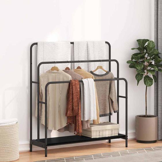 Porte-vêtements Chêne noir 90 x 30 x 100,5 cm Bois dingénierie