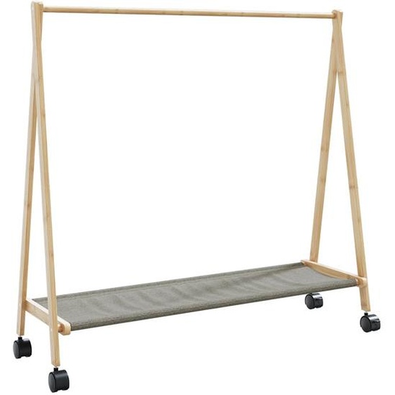 Porte-vêtements et étagères et roulettes 106x34x106,5cm bambou