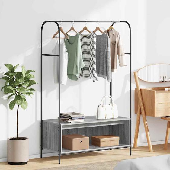 Porte-vêtements Gris 100 x 44 x 160 cm Bois dingénierie