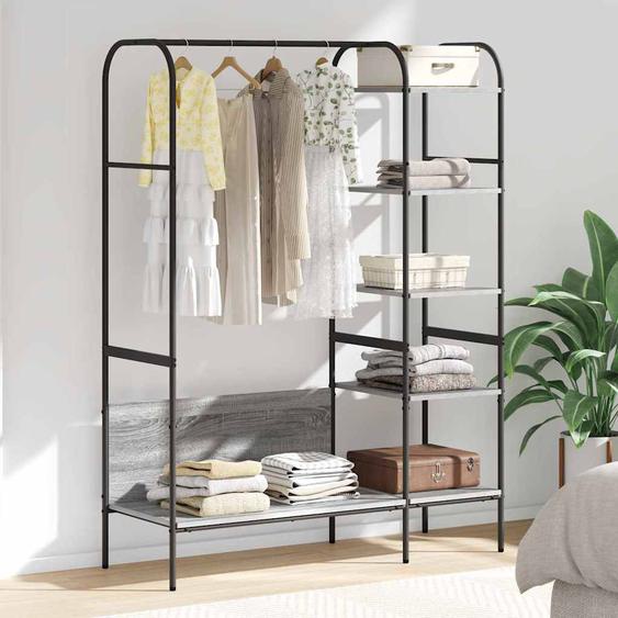 Porte-vêtements Gris 120 x 44 x 160 cm Bois dingénierie