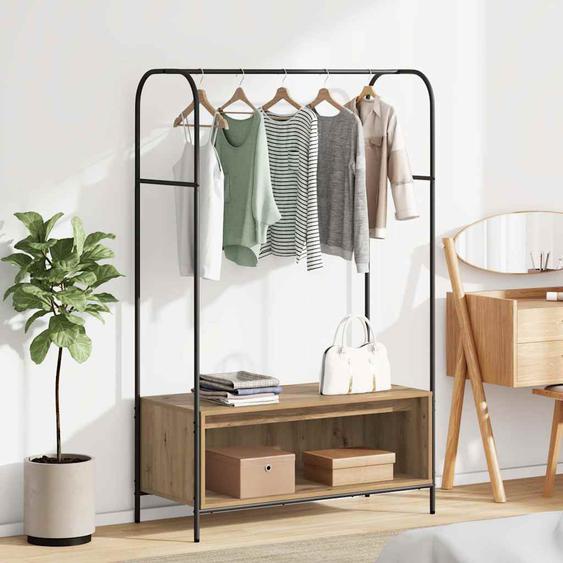 Porte-vêtements Marron 100 x 44 x 160 cm Bois dingénierie