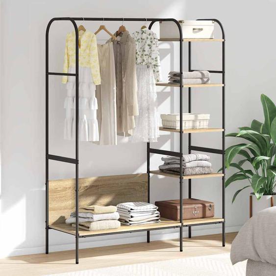 Porte-vêtements Marron 120 x 44 x 160 cm Bois dingénierie