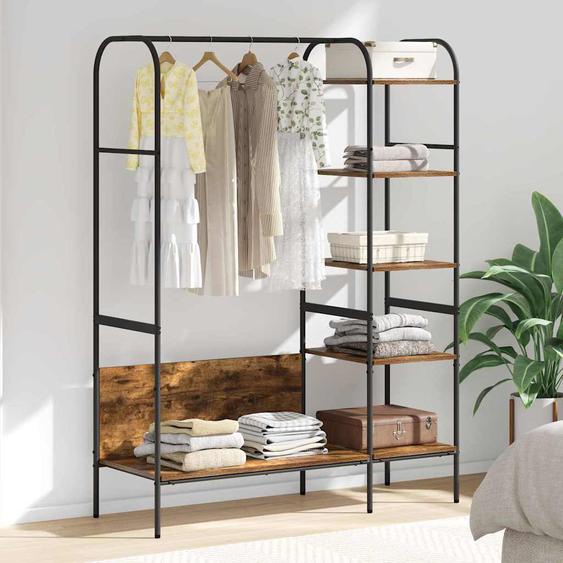 Porte-vêtements Chêne brun 120 x 44 x 160 cm Bois dingénierie