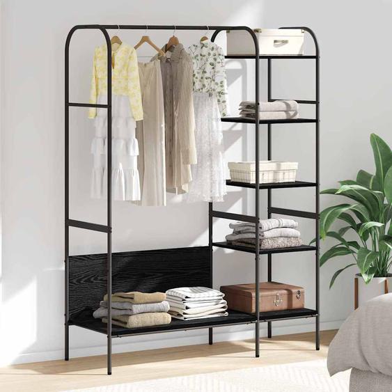 Porte-vêtements Noir 120 x 44 x 160 cm Bois dingénierie