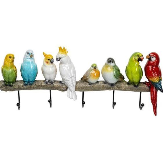 Portemanteau mural - KARE - Oiseaux exotiques - Multicolore - 24 cm de hauteur - Design contemporain