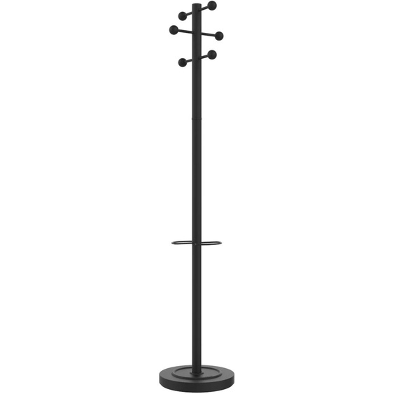Portemanteau Winter 6 patères avec porte-parapluie - Noir