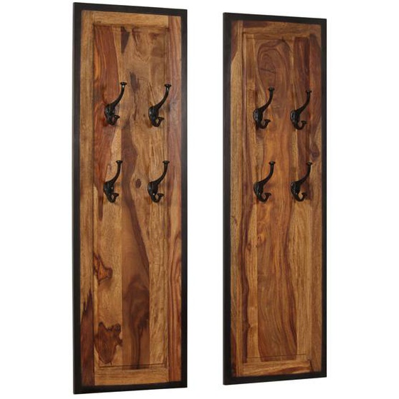 Portemanteaux 2 pcs Bois solide de Sesham