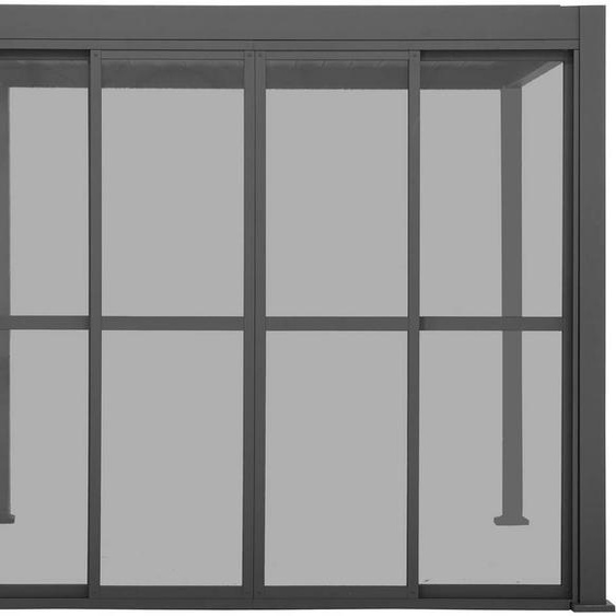 Portes coulissantes EVORA Graphite Pour Côté 3 m - L. 2,7 x 2,3 Aluminium, Traitement anti-rouille Hespéride