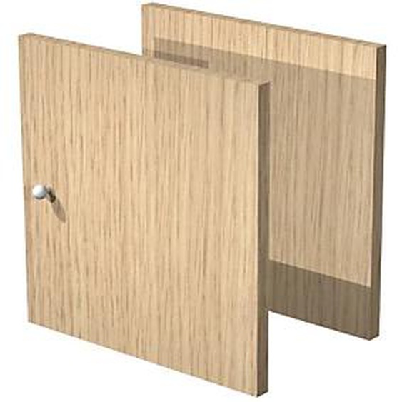 Portes pour bibliothèque multicases, lot de 2 -  Chêne