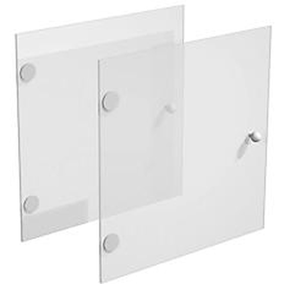 Portes vitrées Multicases en verre dépoli (Lot de 2)