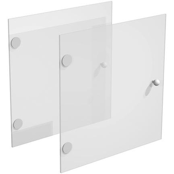 Portes vitrées Multicases en verre dépoli (Lot de 2)