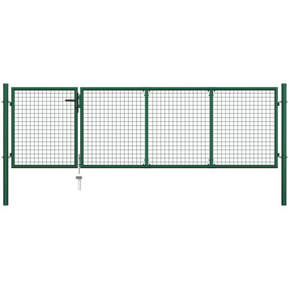 Portillon Acier 350x100 cm Vert