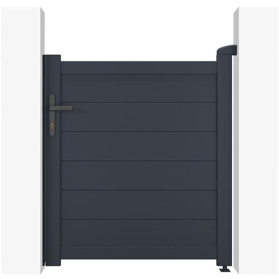 Portillon aluminium 1m eiger 100x115cm gris