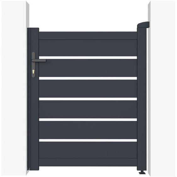 Portillon aluminium 1m vogel 100x120cm gris