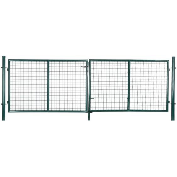 Portillon de Jardin, Portail de Clôture, Porte de Jardin, avec Serrure et 3 Clés, 310 x 100 cm (l x h), Vert GGD300G - Songmics