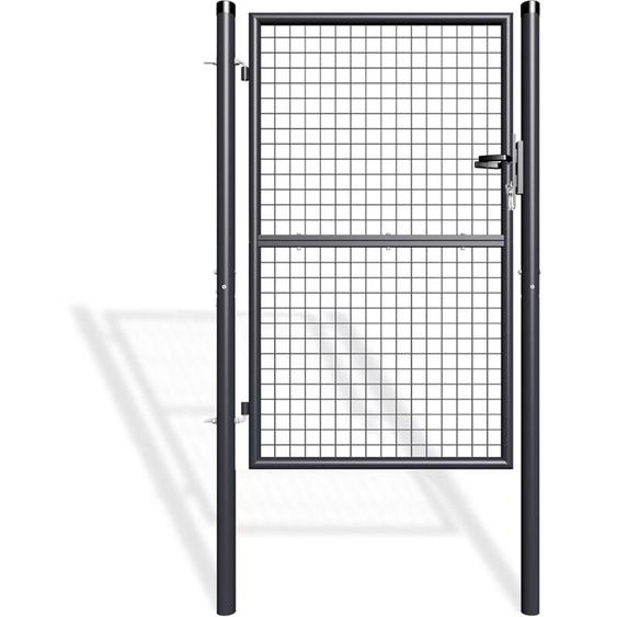 Portillon grillagé 1m olga 100x150cm gris