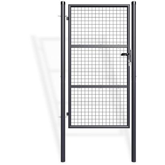Portillon grillagé 1m OLGA 100x180cm GRIS