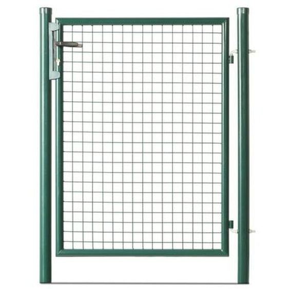 Portillon grillagé en acier galvanisé maille 50 x 50 passage l 1m x H1m20 Vert