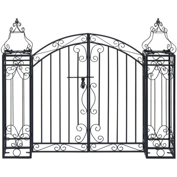 Portillon ornemental de jardin Fer forgé 122x20,5x100 cm