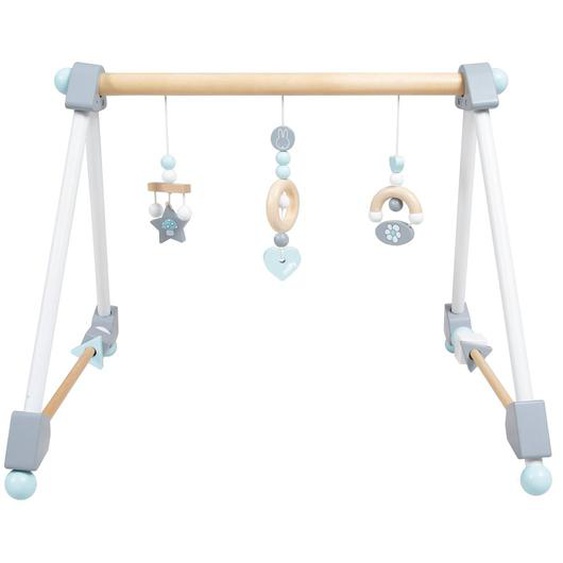 Portique Déveil En Bois Massif + 3 Pendentifs - Arche Dactivités Blanc - Gris / Miffy