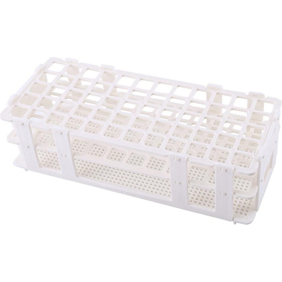 Portoir pour tubes en plastique, portoir pour tests, amovible, léger, blanc pour