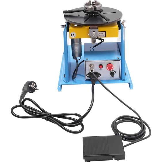 Positionneur de soudage rotatif, capacité de charge horizontale de 10 kg, angle dinclinaison de 0 à 90°, bleu