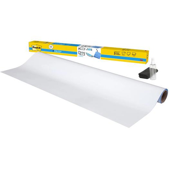Post-it Easy Erase Film tableau blanc adhésif en rouleau - L.122 x H.183 cm