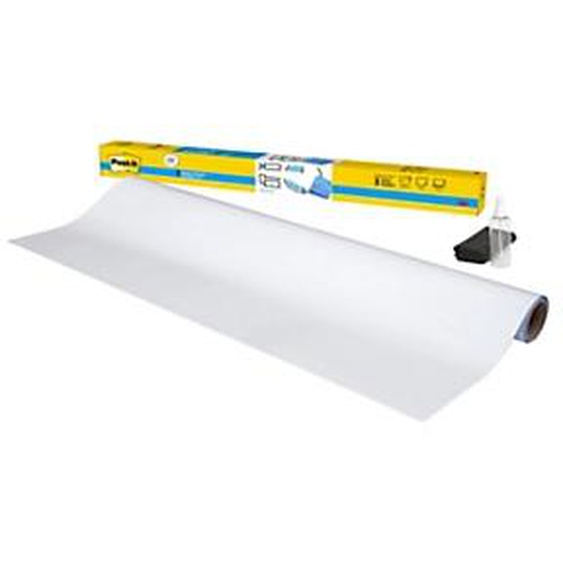 Post-it Easy Erase  Film tableau blanc adhésif en rouleau - L.122 x H.242 cm