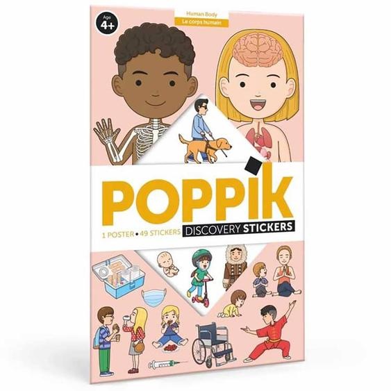 Poster Géant 48 Stickers Le Corps Humain Multi-coloured