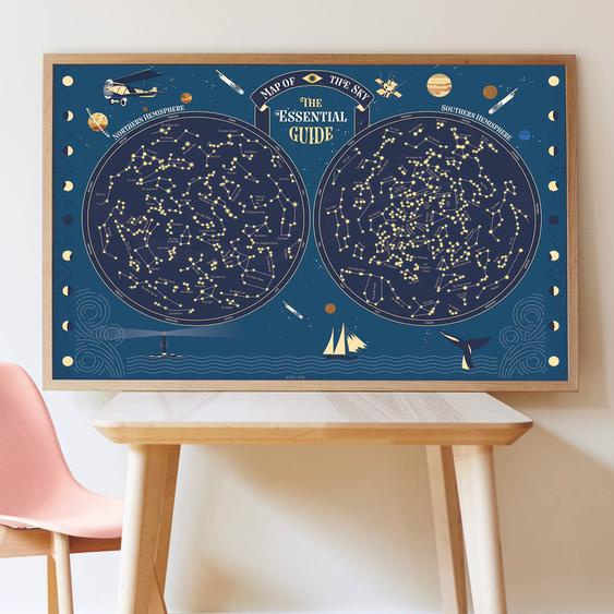 Poster Géant 640 Stickers Phosphorescents Le Ciel Multi-coloured