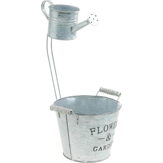 Pot à plantes décoratif avec pot en métal style maison de campagne