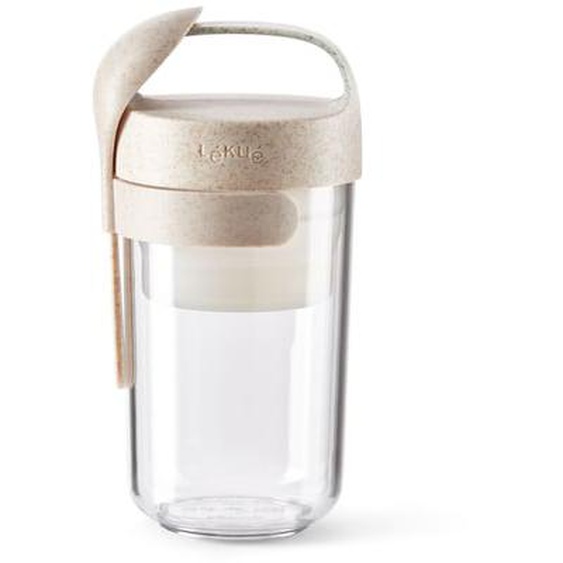 Pot à repas TO GO en plastique avec cuillère 600 ml
