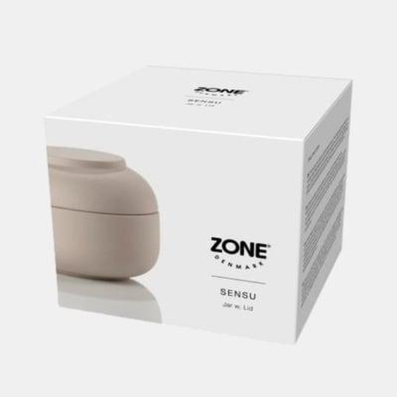 Pot bas avec couvercle Sensu - sable -10 x 7,5 cm