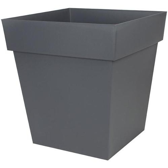 EDA - Pot carre Toscane - 50 cm - 87 l - Gris Anthracite