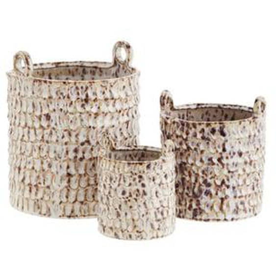 Lot de 3 cache-pots en céramique