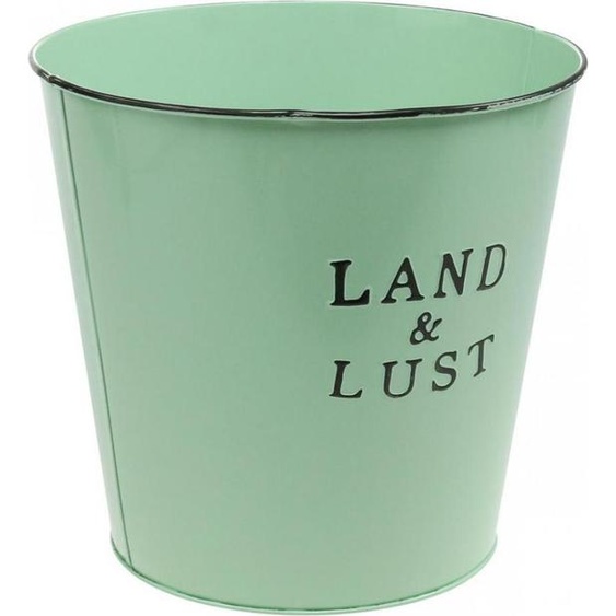 Pot de fleurs décoratif en métal avec gaufrage campagnard pour décoration de balcon