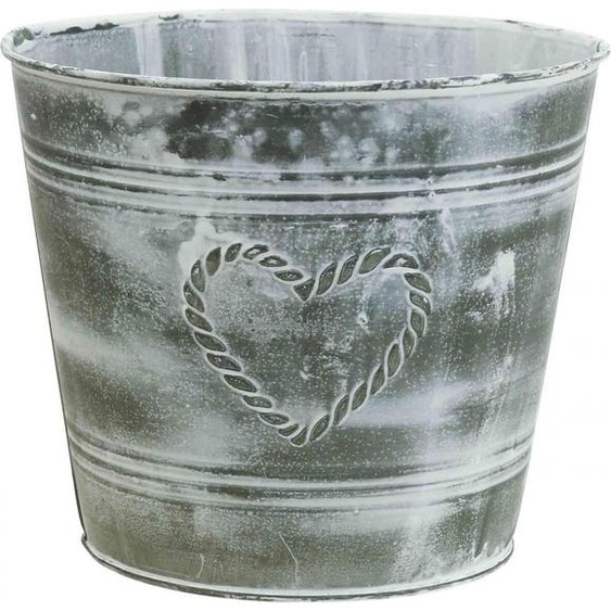 Pot de fleurs Shabby Chic métal cur Ø22cm Décoration vintage Pot